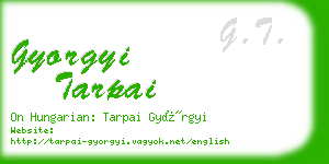 gyorgyi tarpai business card